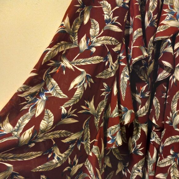 NWT Anthro Reynu Taandon Leaf Print Maxi Skirt Size S - Picture 5 of 16